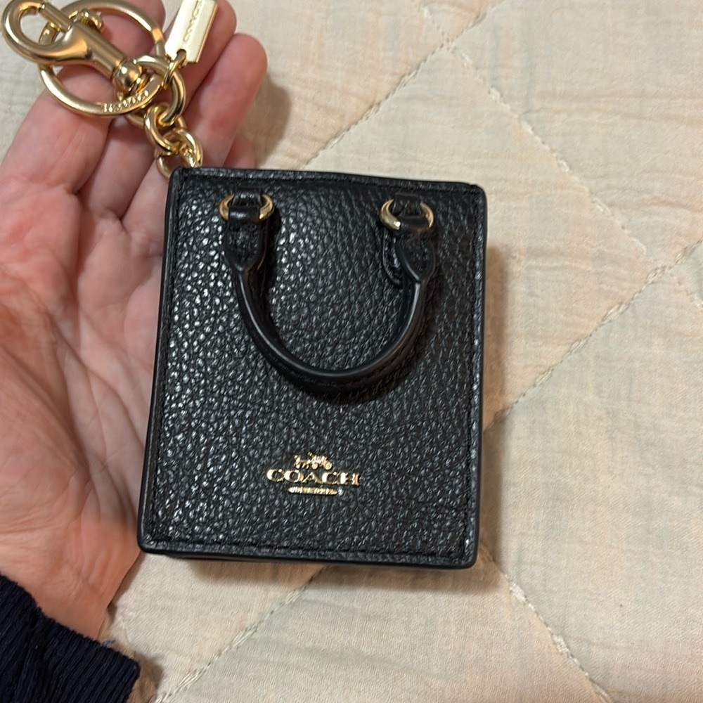 Coach Black Mini Bag Keychain